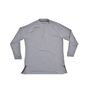Nike Men's Gray Long Sleeve 1/4 Zip Pullover Shirt Size XXL DRI-FIT Run Gym